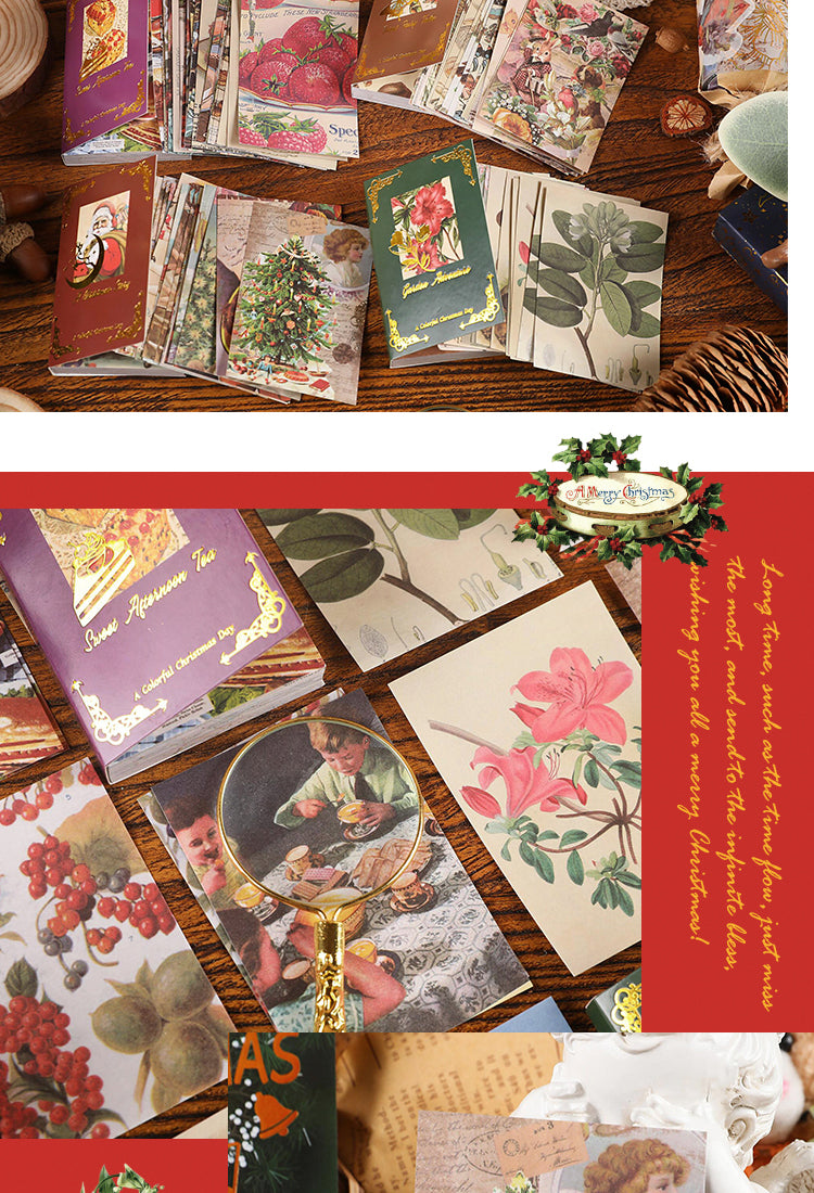 5Vintage Christmas Sticker Book - Flowers, Butterflies, Food, Posters, Christmas7