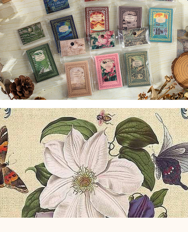 5Vintage Dual-Material Paper - Van Gogh, Flower, Food Poster, Butterfly, Newspaper3