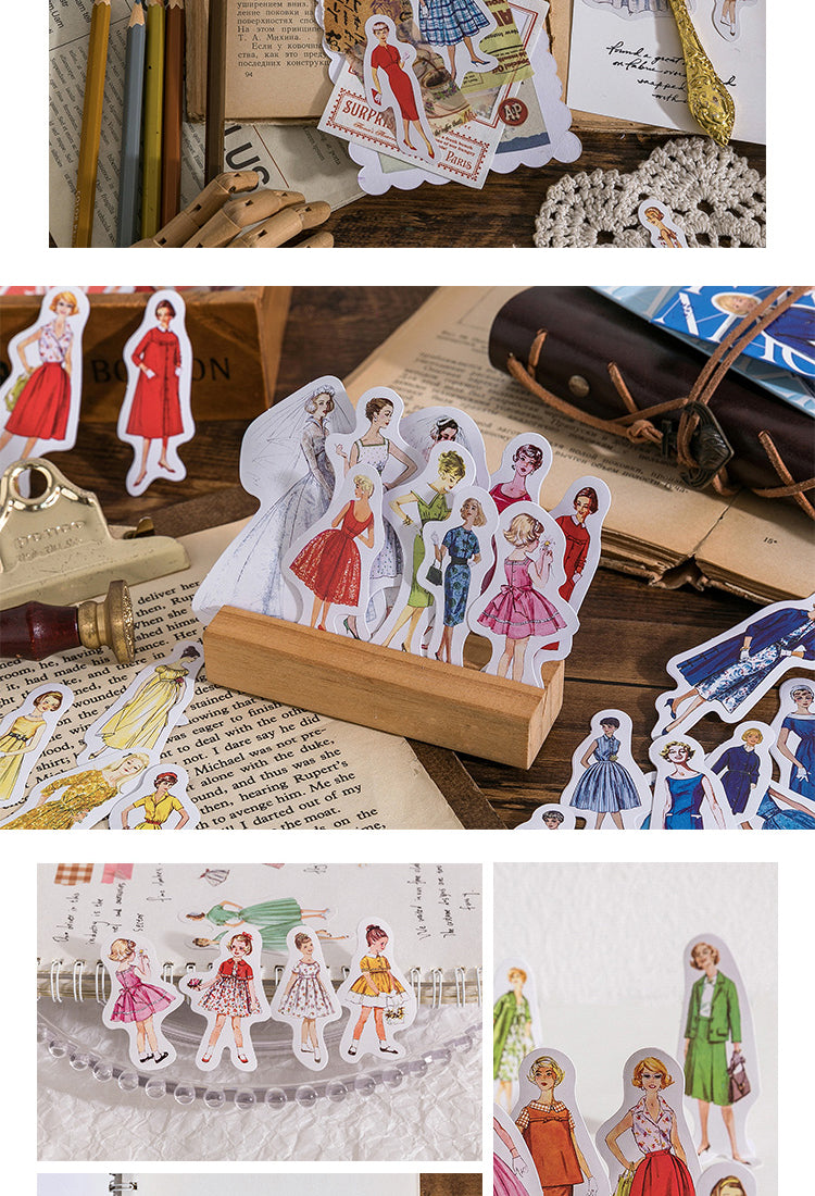 5Vintage Fashion Lady Sticker Pack - Girl, People, Model6