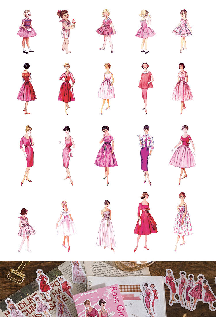 5Vintage Fashion Lady Sticker Pack - Girl, People, Model8