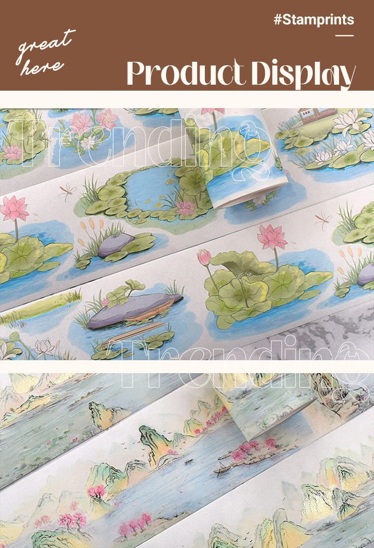 5Vintage Garden Landscape Washi Tape1