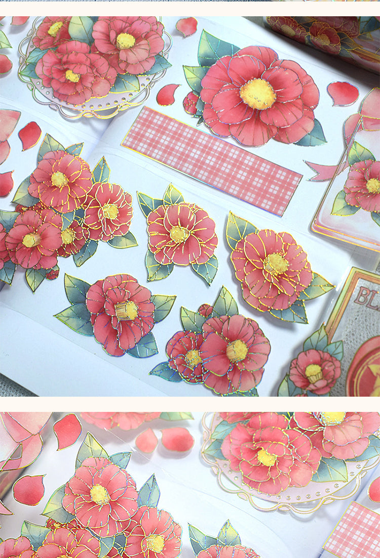 5Vintage Hot Stamping Flower Journal Tape10