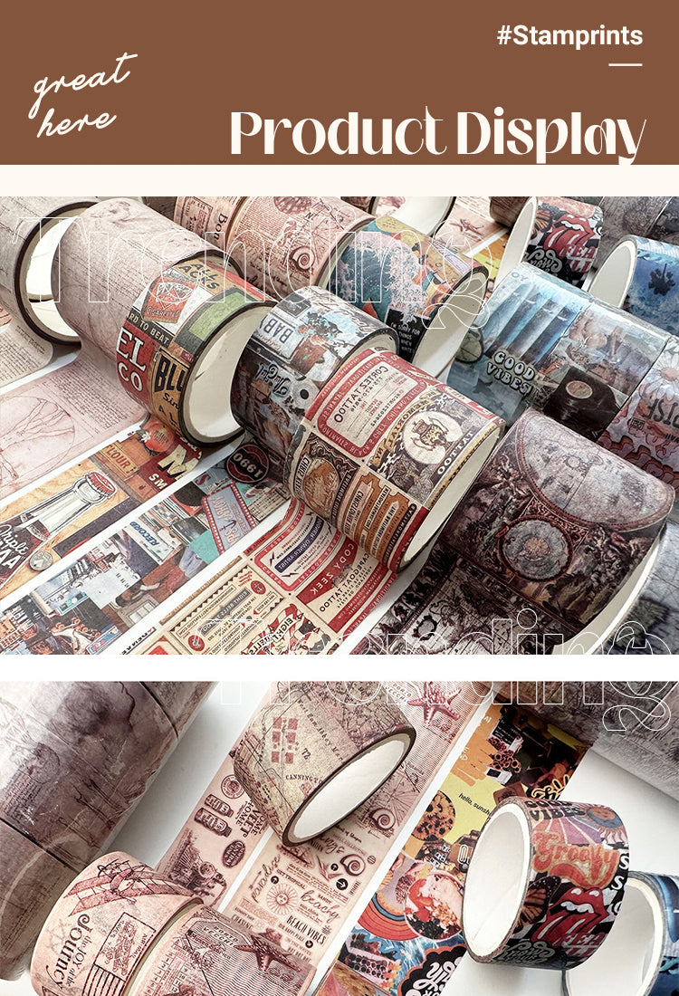 5Vintage Maps Posters Washi Tape Set1