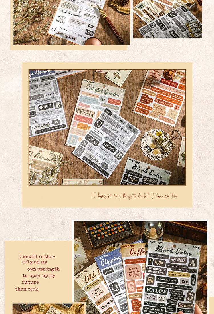 5Vintage Words and Phrases Stickers2