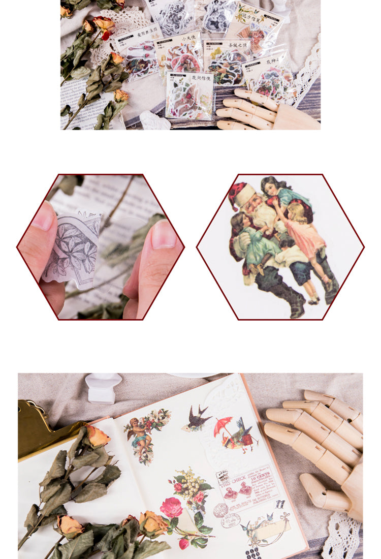 5Washi Decorative Stickers - Christmas, Flower, Alice, Angel, Girl4