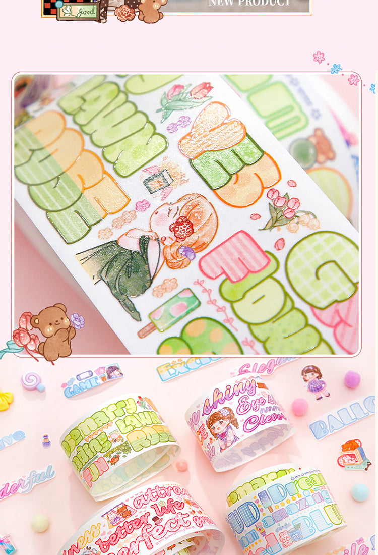 5Watercolor Cartoon Theme Washi Tape4