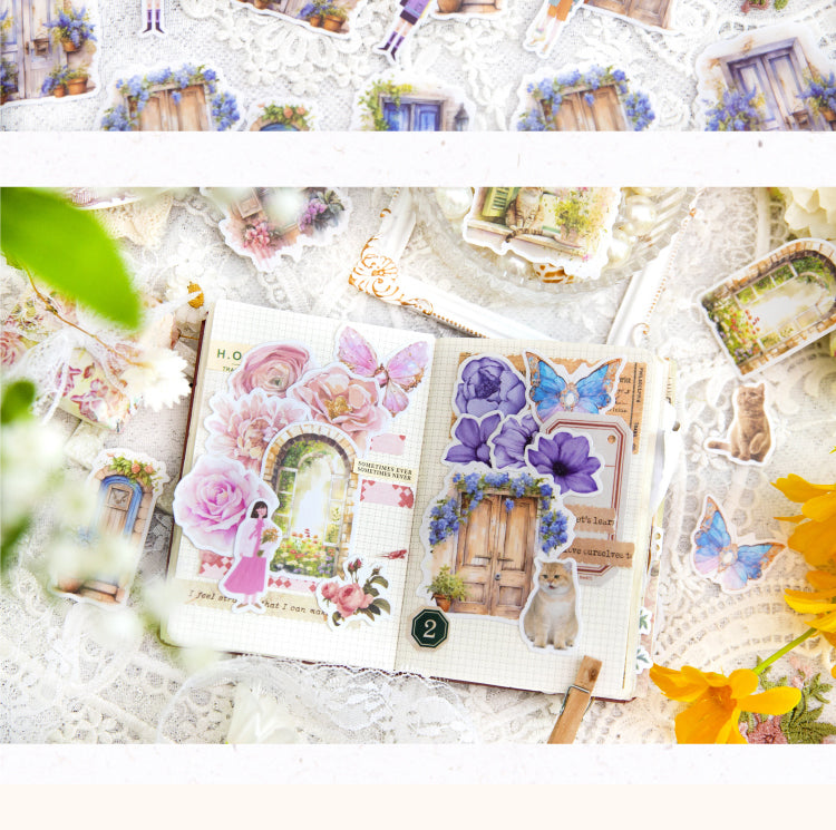5Window Washi Stickers - Butterfly, Flower, Girl, Cat4