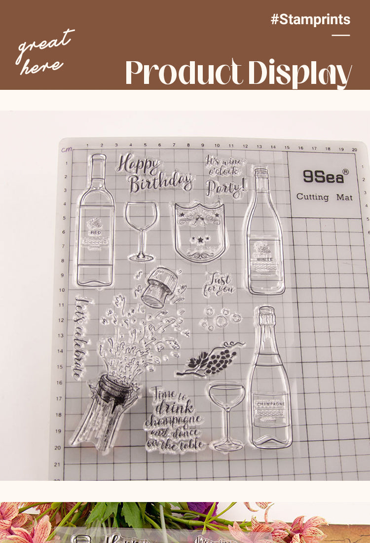 5Wine Bottle Clear Silicone Stamp1