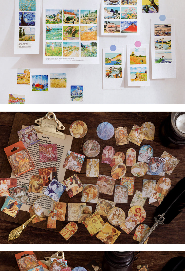 5World Masterpieces Stickers - Van Gogh, Hokusai, Da Vinci, Manet, Morris, Monet6