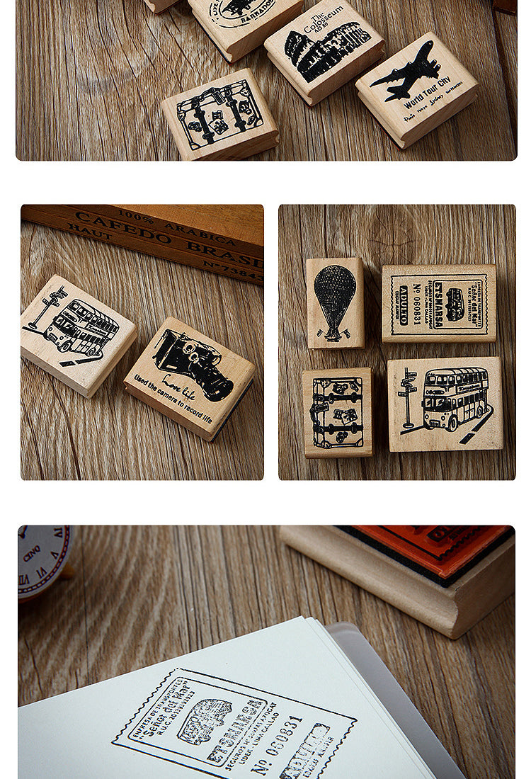 5World Tourist Attractions Rubber Stamp3