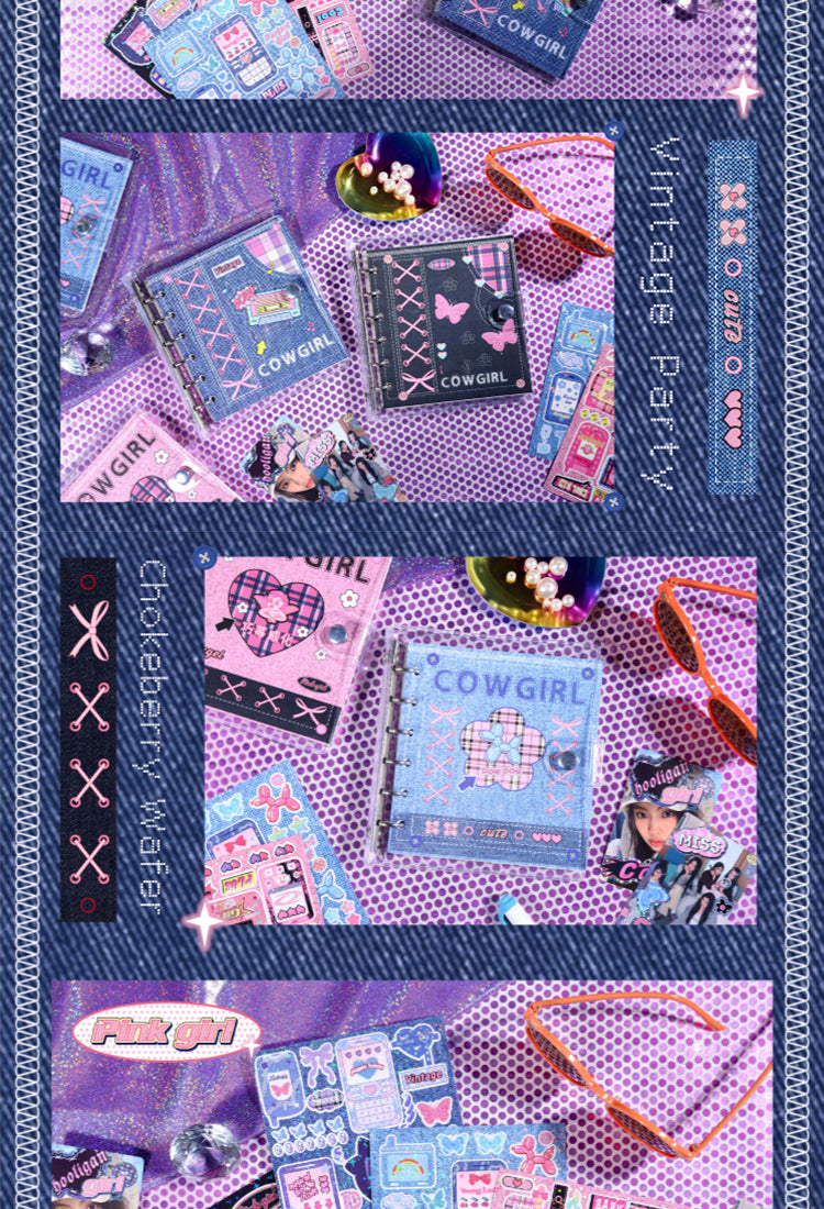 5Y2K Cow Girl Series Square Loose-leaf Jounal Notebook3