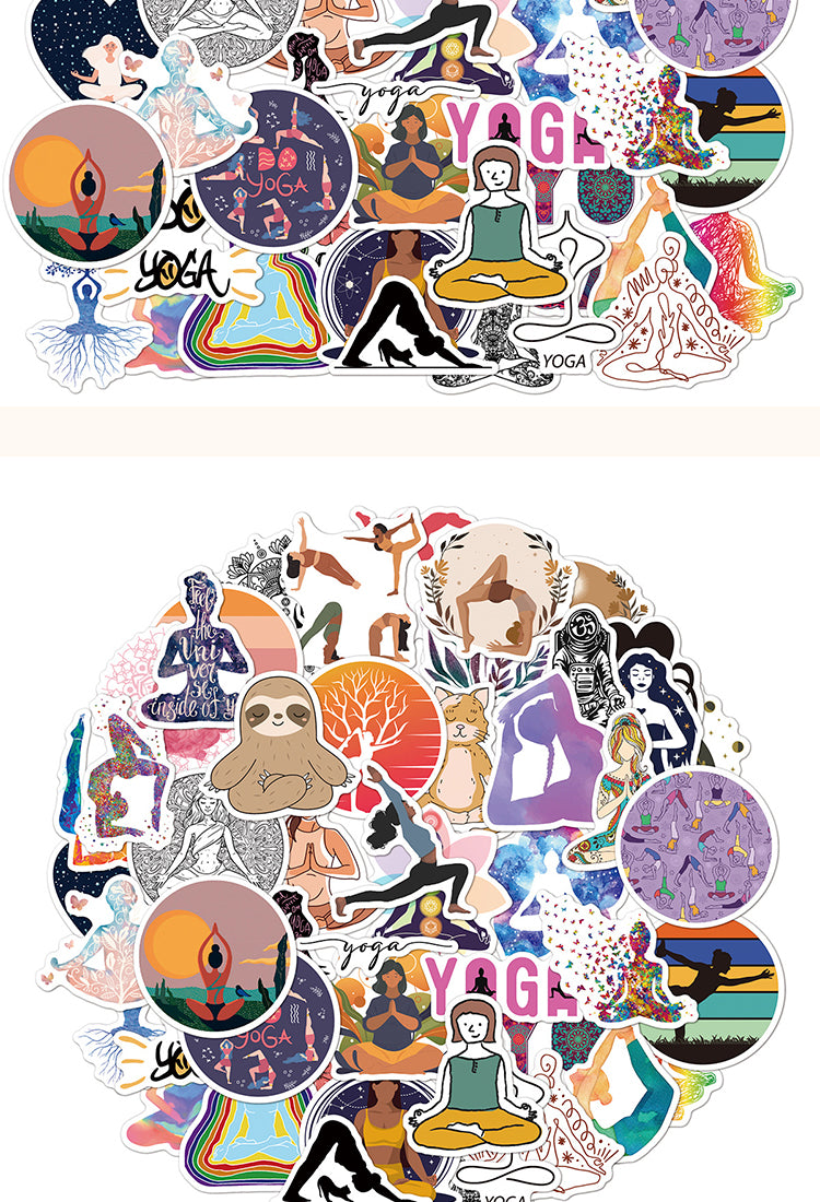 5Yoga Symbols Mandala PVC Sticker3