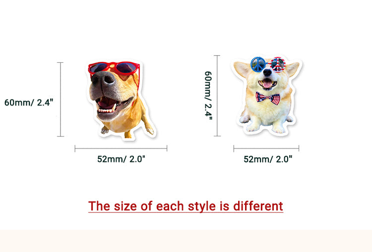 6Adorable Pet Collection Realistic Dog Expression Stickers2