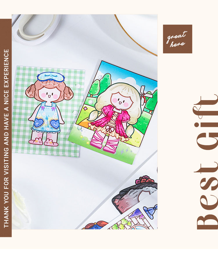 6Cartoon Girl Dress-Up Sticker1