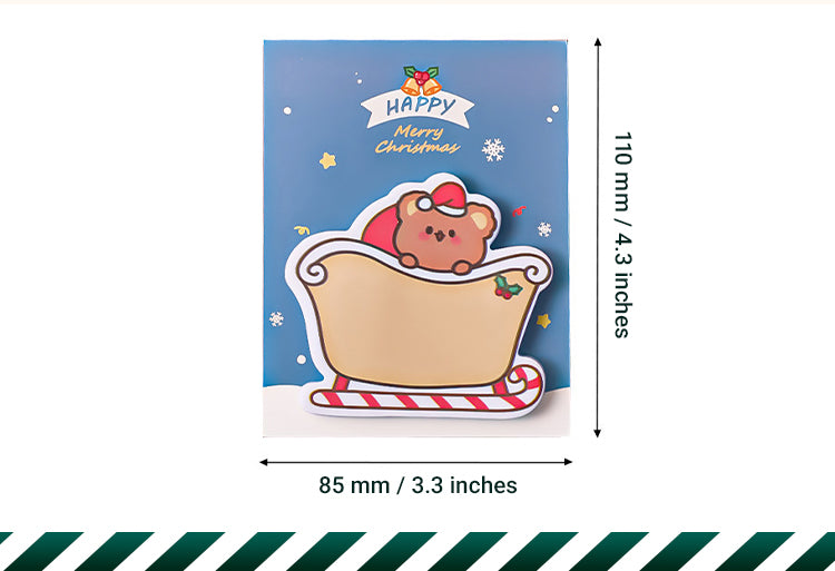 6Christmas Cartoon Bear Sticky Notes2