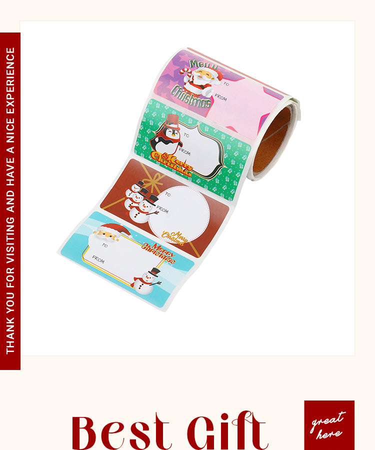 6Christmas Cartoon Message Seal Stickers1