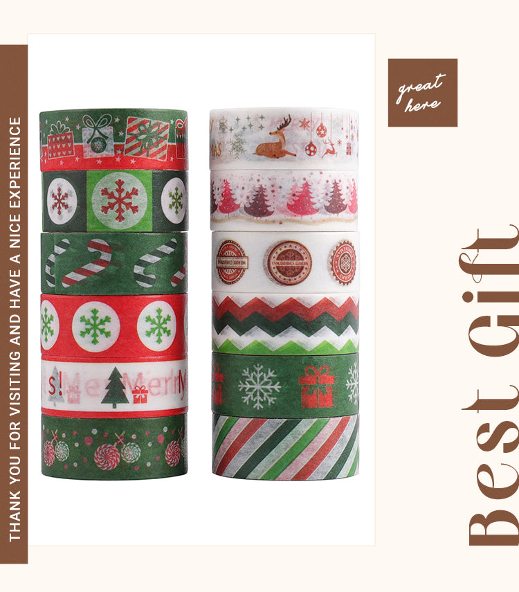 6Christmas Decorative Washi Tape Set (24 Rolls)1