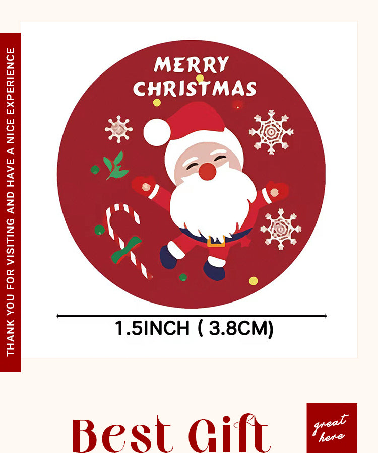 6Christmas Red Gift Tag Stickers1