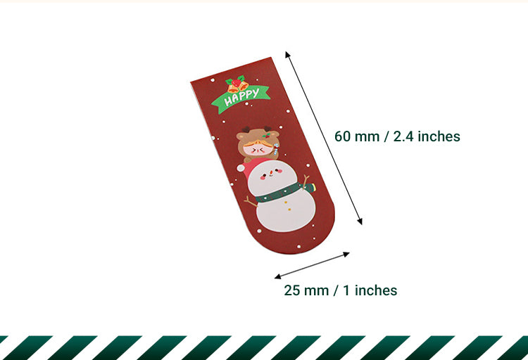 6Cute Cartoon Christmas Magnetic Bookmarks2