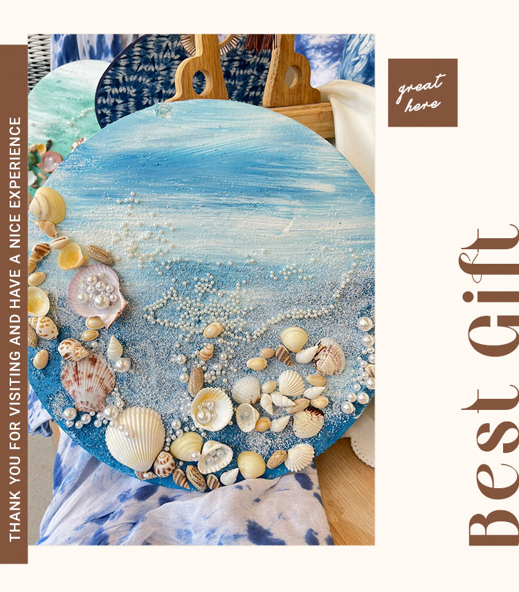 6DIY Beach Shell Quartz Sand 3D Painting Kit1