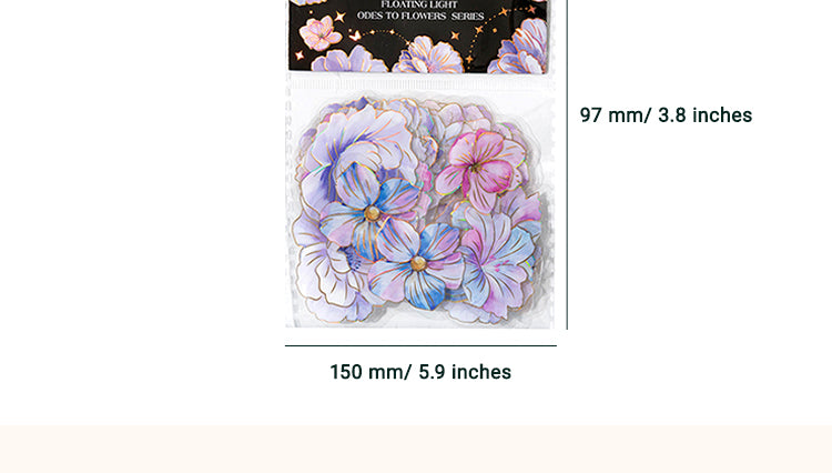 6Flower PET Holographic Hot Stamping Stickers2