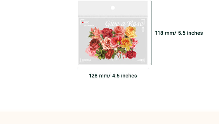 6Flower PET Stickers - Rose, Hydrangea, Sunflower, Tulip2