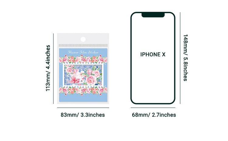 6Flower and Film PET Decorative Sticker2