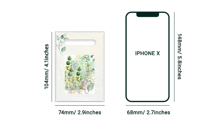 6Flower and Plant Holographic Hot Stamping PET Stickers - Eucalyptus, Grass, Rose, Bouquet, Daisy2