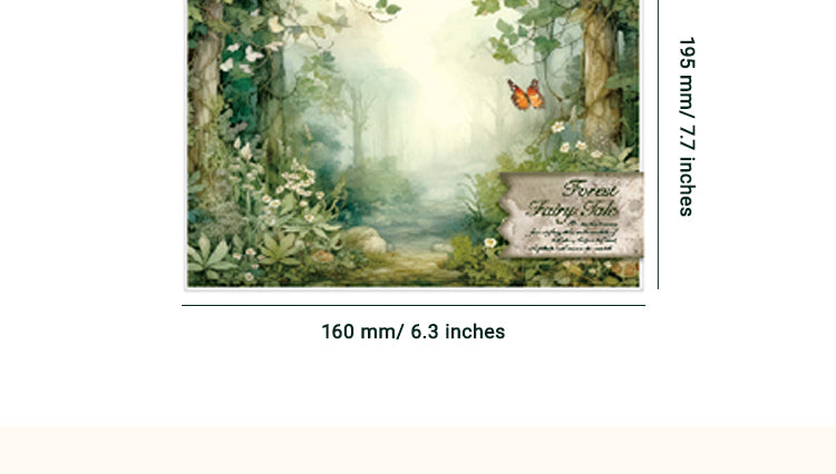 6Forest Fairy Tale Background Scrapbook Paper2