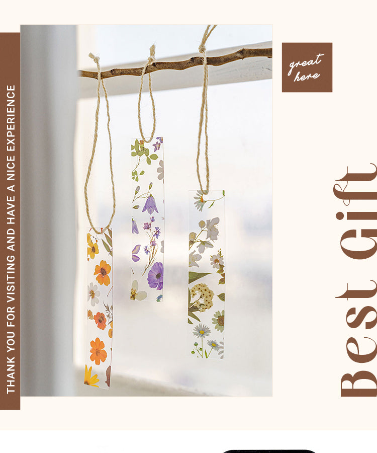 6Four Seasons Travel Series Translucent Plant PET Bookmarks1