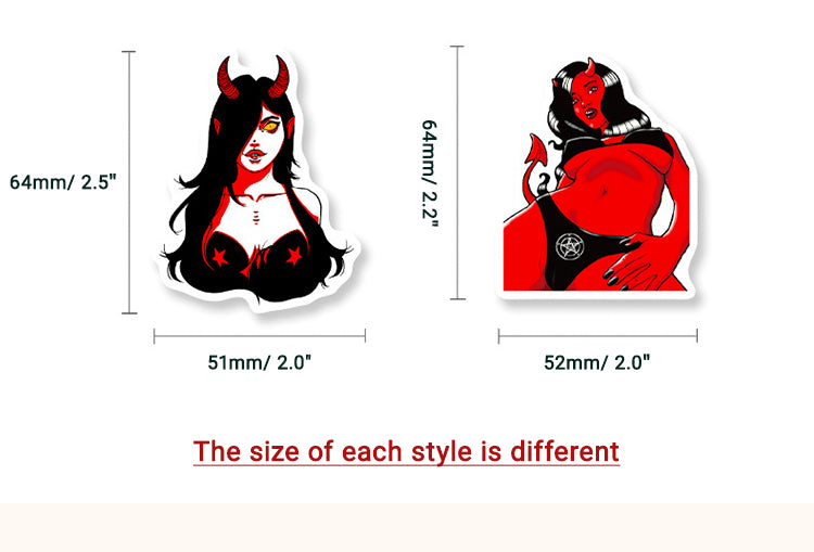 6Gothic Style Demon Dark Red Punk Stickers2