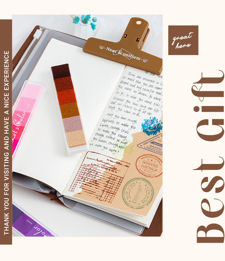 6Long Gradient Candy Color Ink Pad Set1