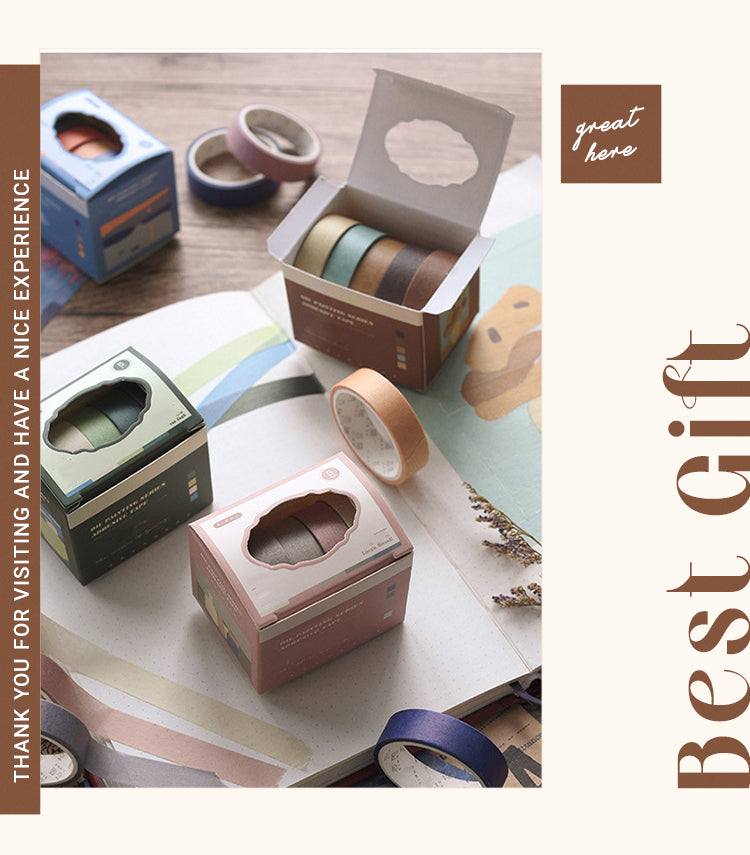 6Oil Painting Series Solid Color Washi Tape Set1