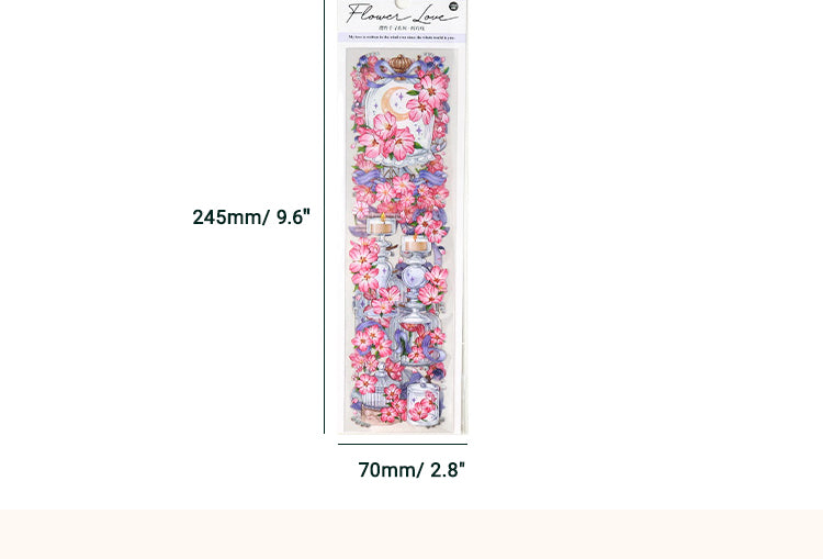 6Romantic Pink Sakura Flower PET Stickers2