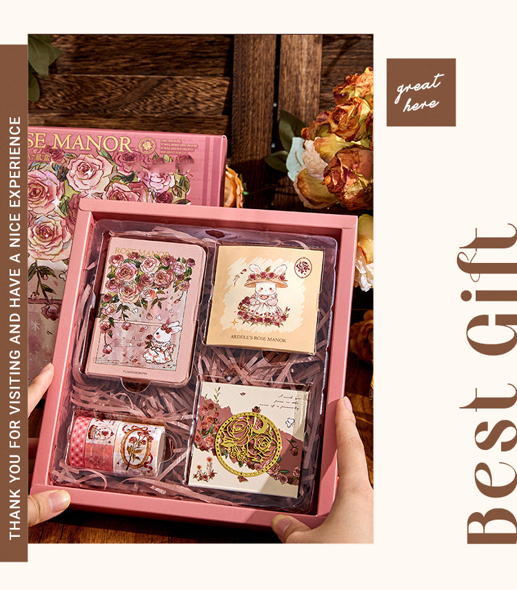 6Rose Manor Hot Stamping Journal Decoration Gift Box Set1