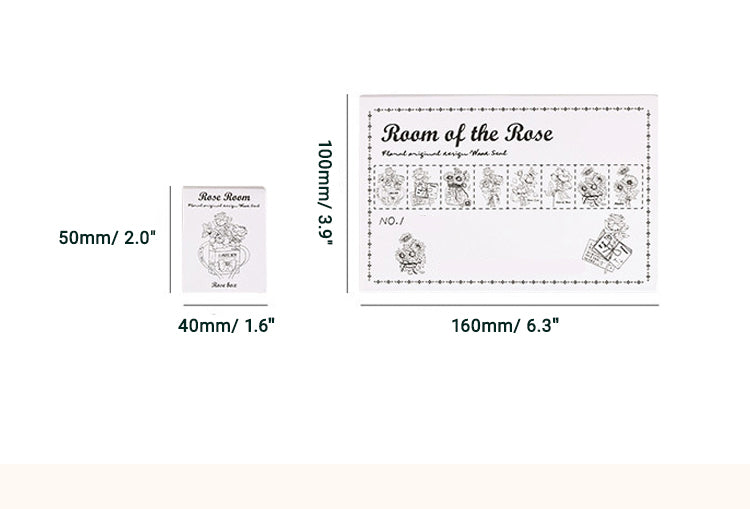 6Rose Room Series Plant Wooden Rubber Stamp2