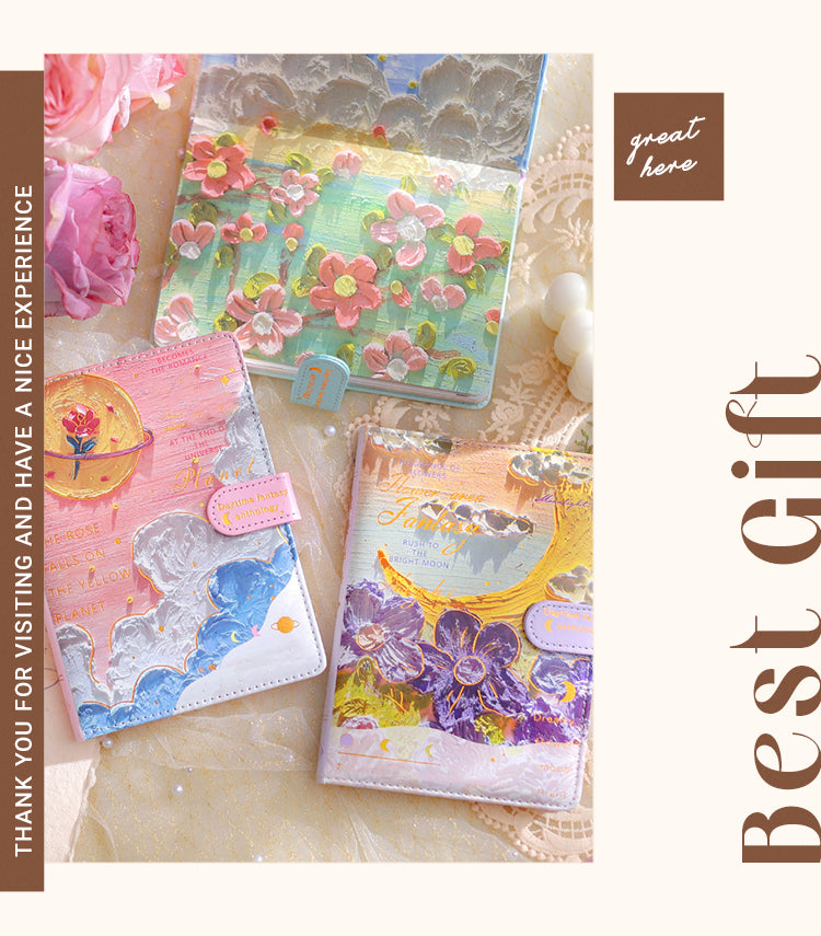 6Sky & Oil Painting Magnetic Closure Journal Notebook1