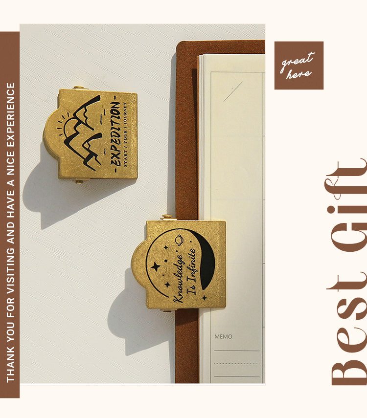 6Vintage Brass Clip Journal Stationery Clip1