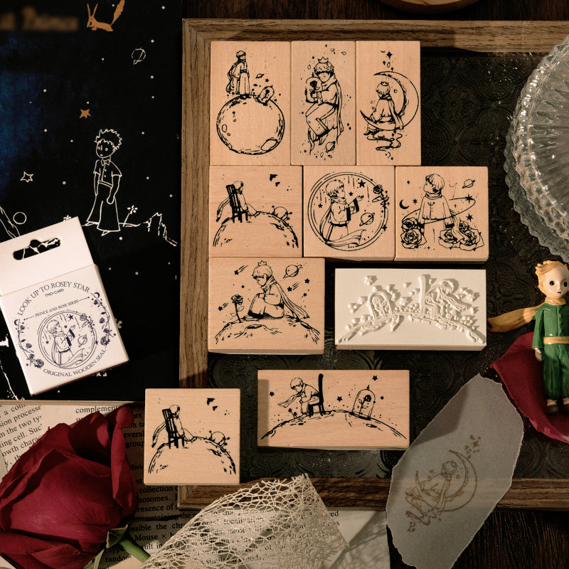 the Little Prince Wood Stamp Set