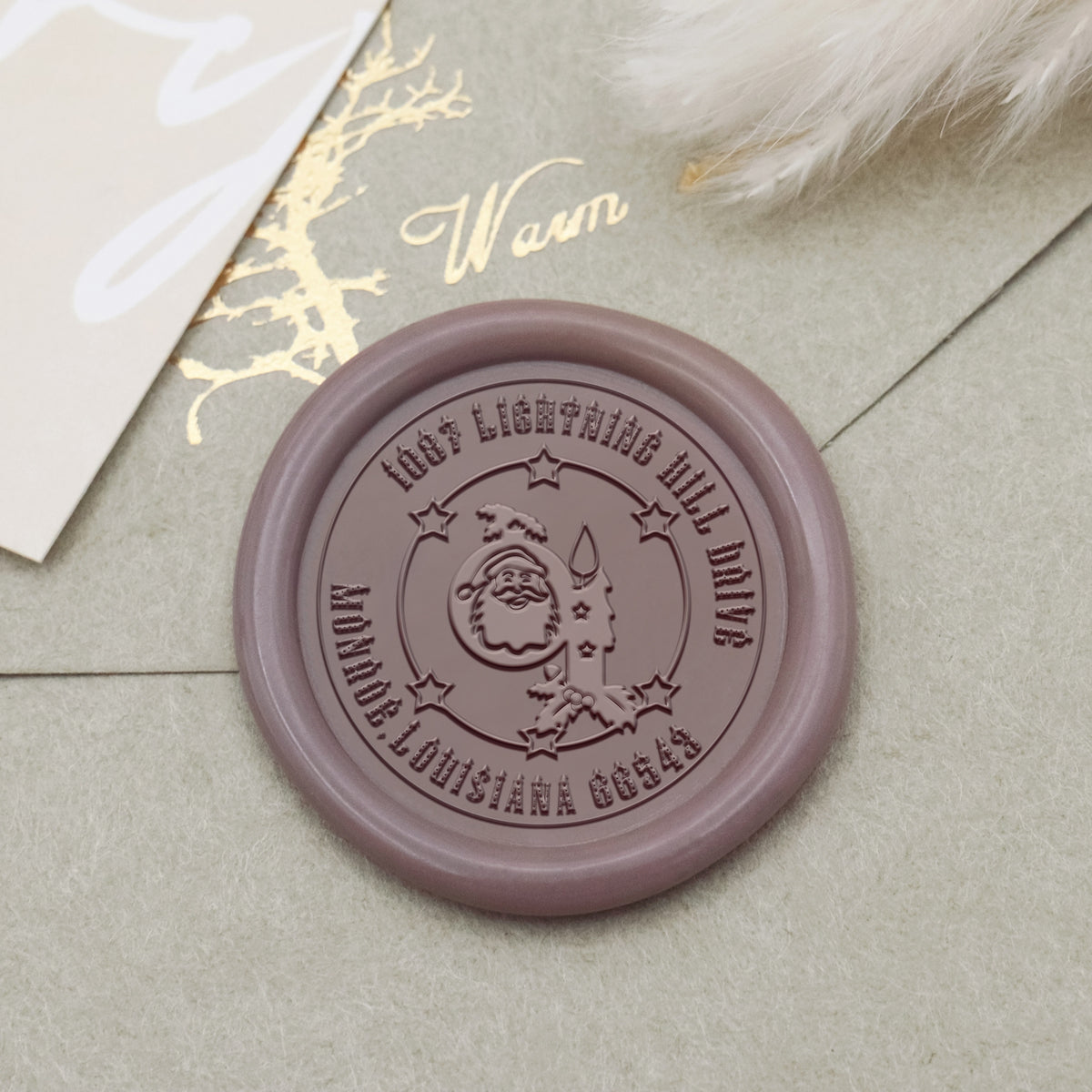 Christmas Wax Seal Stamp, Personalized Wax Seal Stamp