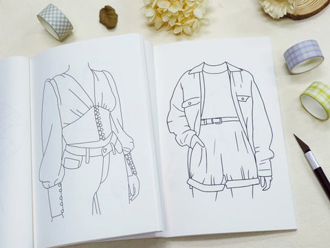 clothing design sketchbook & fashion design