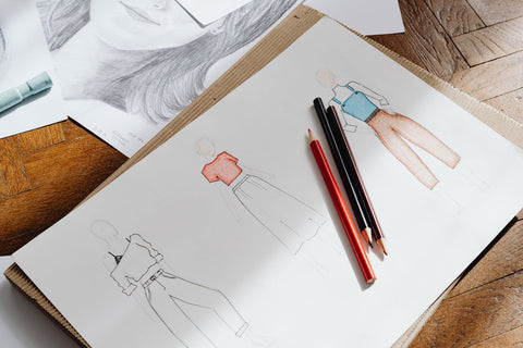 DIY tape clothing design sketchbook & fashion design