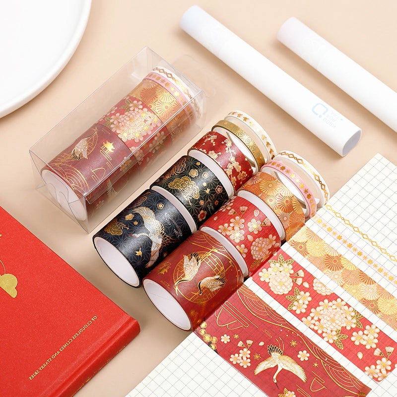  COHEALI 10 Rolls Crane Washi Tape Washi Strip Decorative  Masking Red Masking Double-Sided Tape Double Sides Tape Colorful Masking  Tape Gift Wrapping Tapes Student Paper Notebook China : Arts, Crafts 