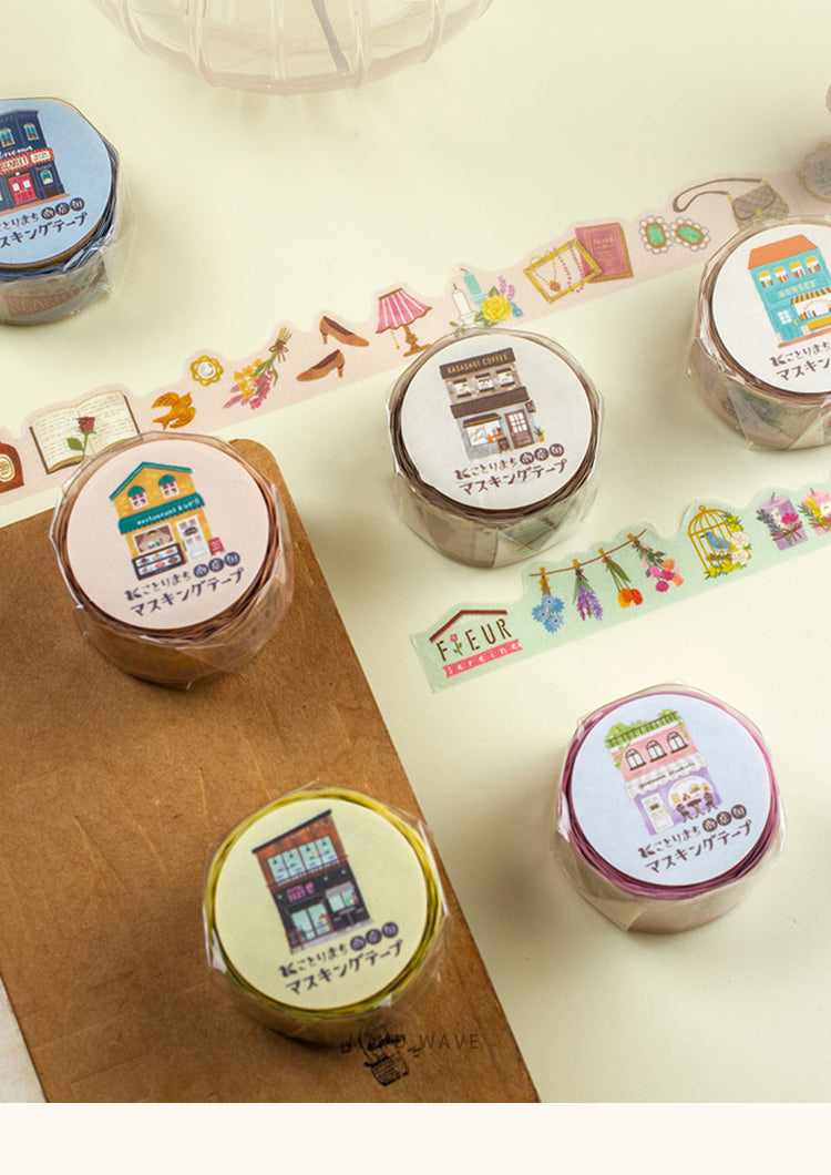 1Cartoon Cafe Bookstore Washi Tape 