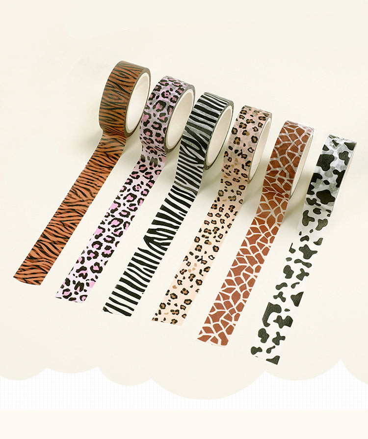 1Cool Animal Print Pattern Washi Tape Set