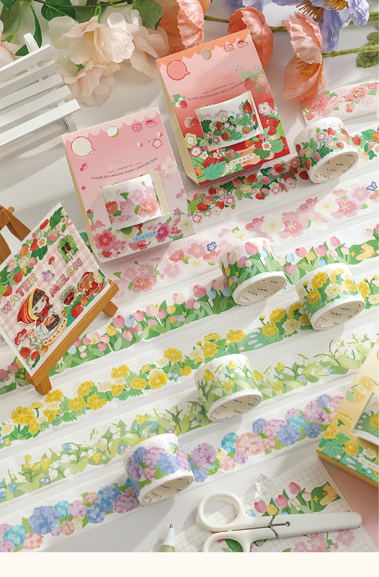 1Cute Floral Decorative Border Washi Tape