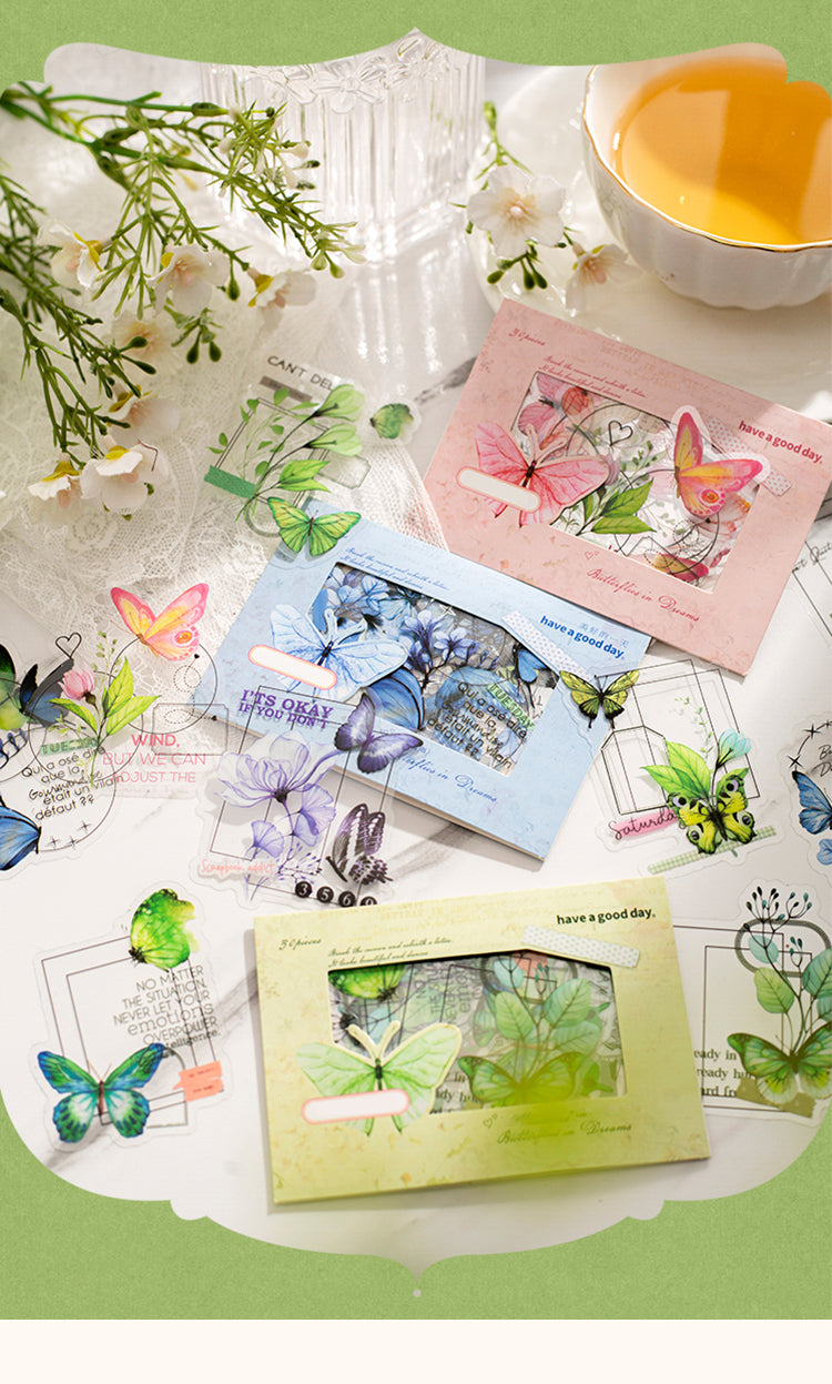 1Romantic Dream of Butterfly PET Sticker Pack