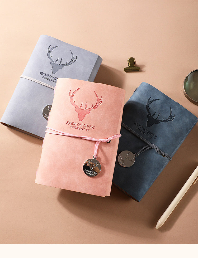 1Simple Antler PU Loose-Leaf Notebook