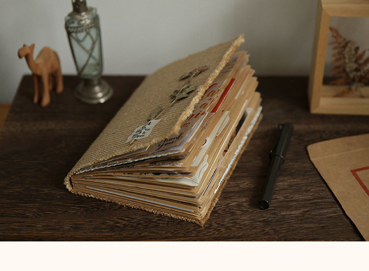 1Simple Basic Linen Cover Blank Page Journal