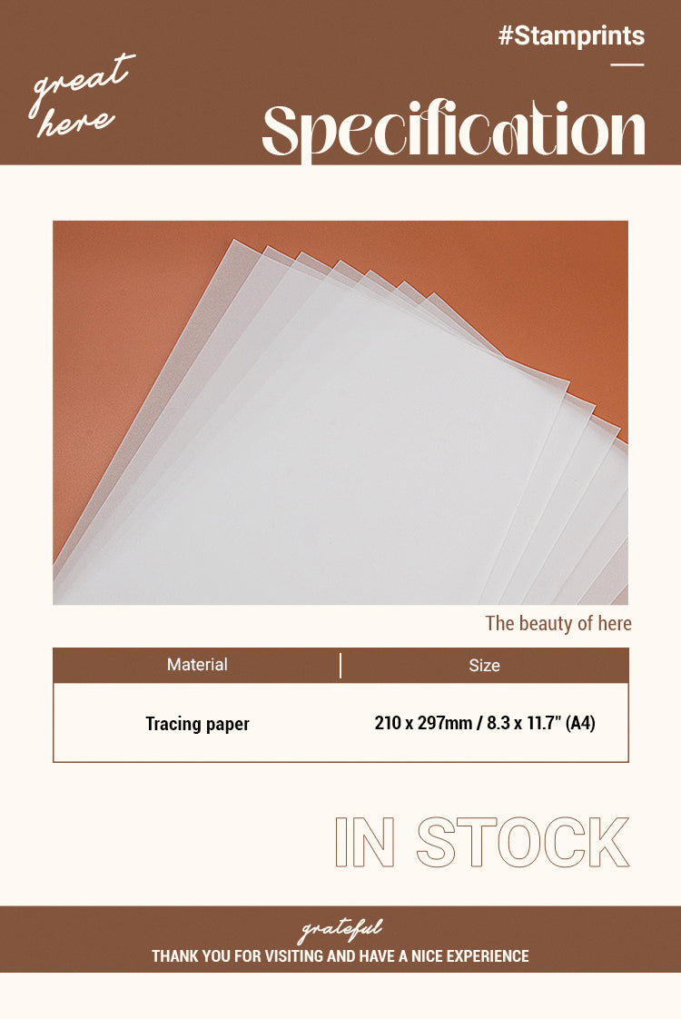 1Translucent Tracing Paper